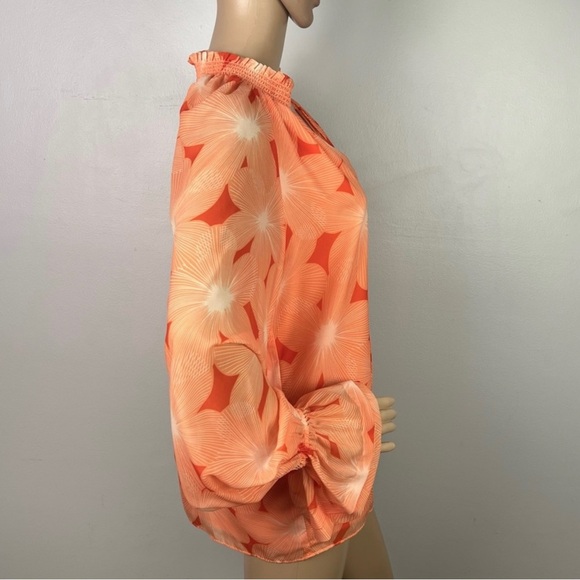 NEW RAMY BROOK FLORAL PRINT BALLOON-SLEEVE BLOUSE - Picture 6 of 11